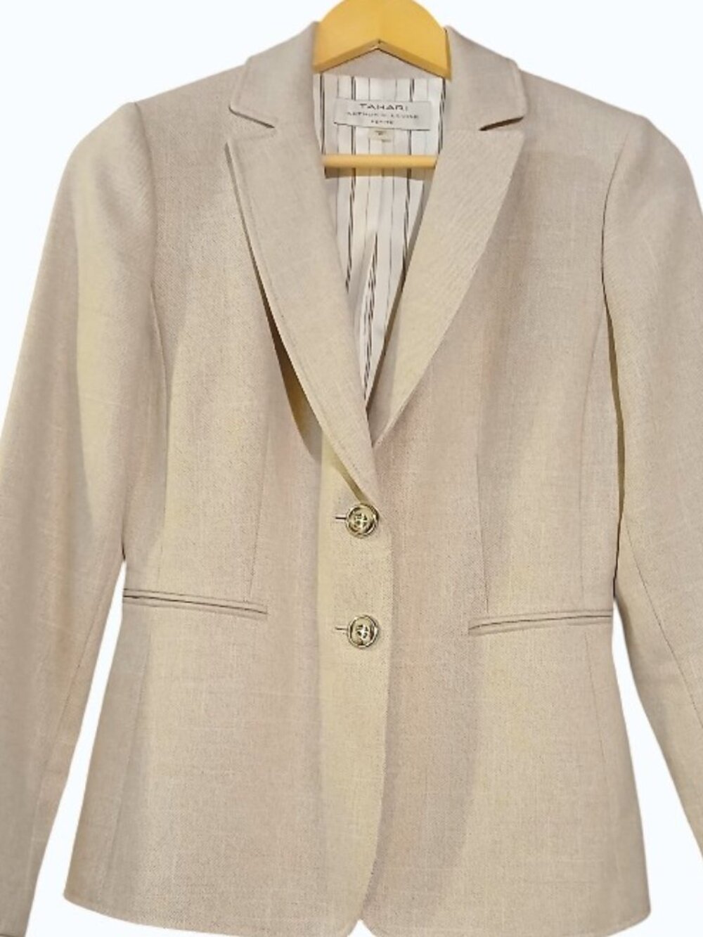 TAHARI Arthur S. Levine Sand Tailored Blazer EUC - Picture 8 of 11